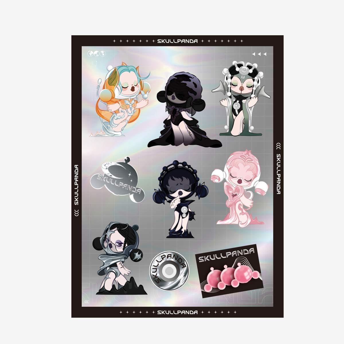Amazon.co.jp: POP MART SKULLPANDA The Sound Series-Stickers (Ver